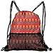 Produktbild RAINNY Drawstring Backpacks Bags,Aztec Culture Inspired Chevron Zigzags and Triangles Vintage Tribal Motifs,5 Liter Capacity,Adjustable