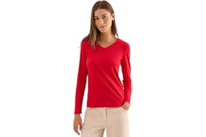 Cecil T- Shirt à Manches Longues et col en V Femme