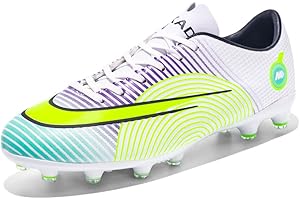 WOWEI Crampons Homme Chaussures de Football Enfant Professionnel Chaussures de Foot Homme Spike Antidérapant Entrainement Chaussures de Sport pour Homme Garçon Football Boots