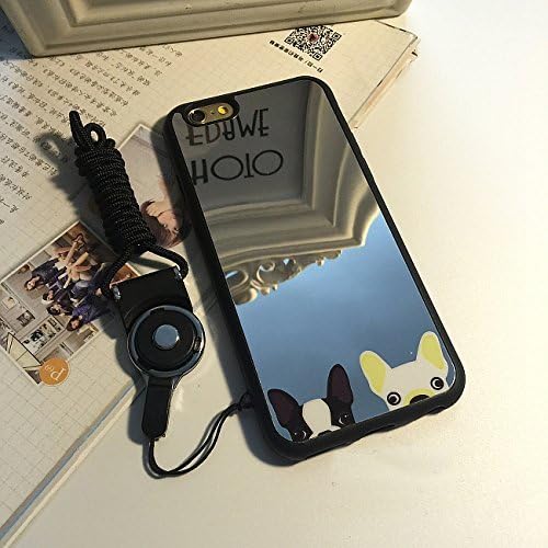 YunRT Fashion Dull Polish Durable French Bulldog Lovely Dog with Mirror Cover Case For iPhone 7 Plus (002)