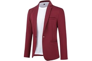 Allthemen Mens One Button Blazer Casual Slim Fit Blazer Jacket Lightweight Suit Jackets
