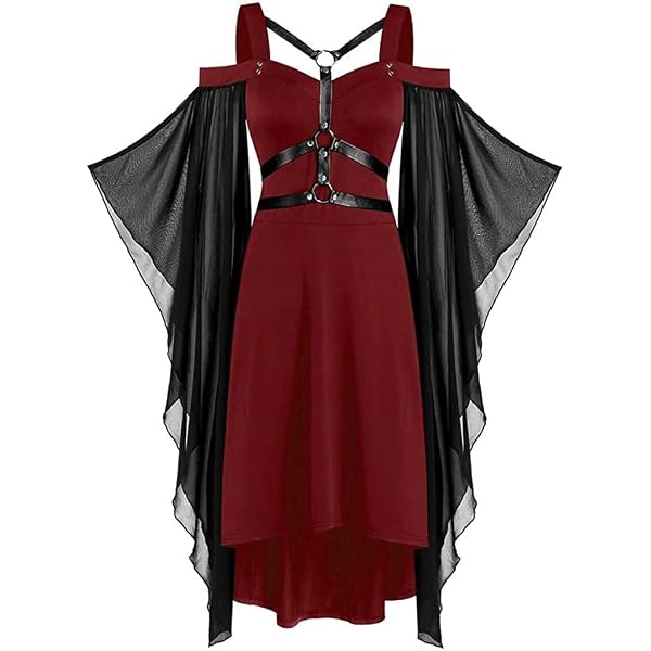 Mittelalter-Kleid Für Damen – Gothic Abendkleid Mit Spitzenbesatz, Für Halloween, Cosplay & Partys