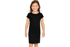 A2Z 4 Kids Girls Dresses Plain Short Sleeves Cap Slim Fit Stretch Bodycon Midi Maxi Comfortable Summer Party Fashion Dress Top Age 5-13 Years