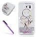 Produktbild S7 Edge Cover Samsung Galaxy S7 Edge Cover for Girls EMAXELER 3D Creative Design Angel Girl Flowing Liquid Floating Bling Shiny Liquid PC Hard Cover for Samsung Galaxy S7 Edge Silver Dreamcather by EMAXELER