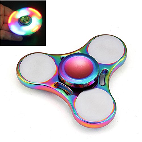 Bescita LED Licht Fidget Hand Spinner Finger Spielzeug EDC Focus Gyro Schreibtisch Spielzeug