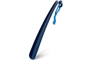 Blue Badge Shoe Horn, Extra Long Handled Navy Plastic Shoe Horn for Taking Boots on and off with Comfort Grip, Long Shoe horn for Men, Women