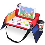 🎈【Diseño de la Bolsa de Hombro Portatil】 ➤ Las bandejas de actividades para el automóvil de los niños se pueden plegar en una tabla de dibujo muy portátil con una sola bandolera. Los niños pueden llevar bandeja de viaje a cualquier lugar como escuela o restaurante. El paquete contiene 1 bolsa de almacenamiento, cuando se pliega, se convertirá en una almohadilla delgada portátil. Fácil de almacenar cuando no está en uso.