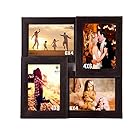WENS 4-Picture MDF Photo Frame (13.5 inch x 13.5 inch, Brown, WSF-4056)