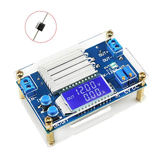 WayinTop DC-DC Convertidor Módulo de Alimentación 5.3V-32V a 1.2V-32V Convertidor Buck 12A 160W Regulador de Voltaje Ajustable CC CV Convertidor Reductor con Pantalla LCD