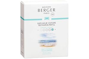 MAISON BERGER LAMPE BERGER zestaw uzupełniających dyfuzorów samochodowych, zapach orzeźwiającej bryzy oceanicznej