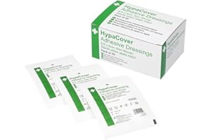 Safety First Aid Group HypaCover Adhesive Wound Dressing - Medium, 8.6 x 6 cm (Pack of 25) Sterile Hypoallergenic