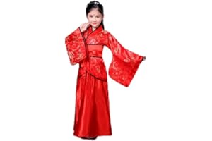 keephen Costume Chinois Ancien Enfants Robe Hanfu Vêtements Danse Folklorique Performance Filles Robe Traditionnelle Chinoise