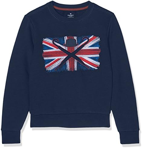 Hackett Boy's Ujk Crw Swt B Sweatshirt, Blue (Navy), X-Small (Manufacturer Size: K05)