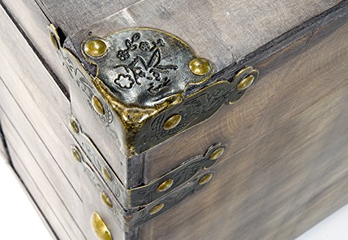Truhe Truhenschrank Schatzkiste Piratenkiste Schmuckkasten Möbel Antik Geschenk - 2