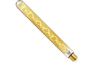 TIANFAN Żarówki Led Vintage Długa probówka 4W Ściemnialna Spirala Żarnik 220/240V E27 Edison Dekoracyjne żarówki (T32 300 mm)