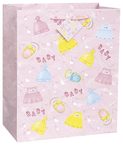 Baby Shower Baby Girl Pink Gift Bag - Extra Large