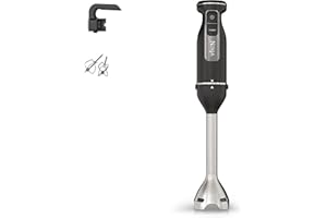Ninja Foodi 2-in-1 Hand Blender & Hand Mixer, Food Processor with 2 Attachments, 850W Powerbase, Immersion Blender, 5 Mixing Speeds, 2 Blending Speeds, 1.5m Cord, Black CI090UK