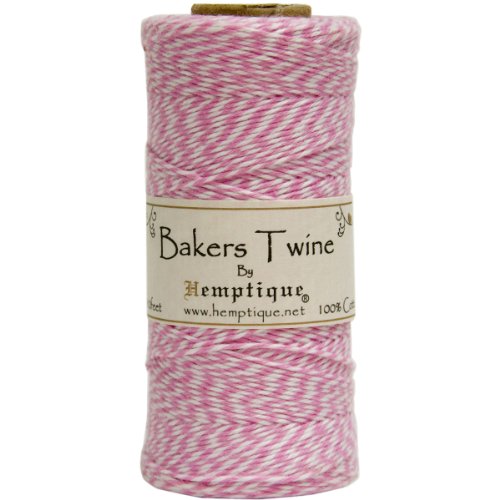 Hemptique Baumwolle Baker 's Twine Spule 2 lagig 410 '-light Pink, andere, mehrfarbig