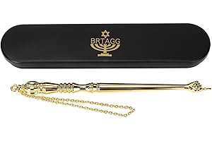 BRTAGG Puntatore di Yad Torah 4648, mano del puntatore del libro di Stam Torah(Oro, 17cm)