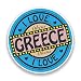 Produktbild 2 x I LOVE GRIECHENLAND Vinyl Aufkleber Reise Gepäck # 7242 - 10cm/100mm Wide