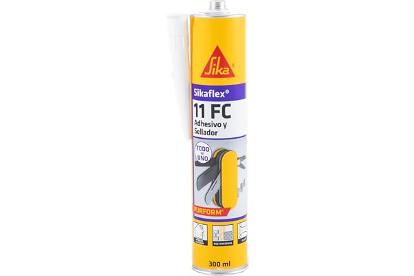 SIKA - Masilla adhesiva multiusos - Sikaflex 11 FC Purform - Blanco - 300ml | Sellado y pegado - Poliuretano multisuperficie - Interior/exterior - Alta adherencia - Uso versátil