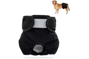 Ceihwa Culotte Menstruelle Chien Femelle L Pantalon Hygiénique pour Chien Réutilisables Culotte Chiennes Chaleurs Lavable Couche pour Chien Femelle Chaleur Culotte pour Chien Incontinence,absorbantes