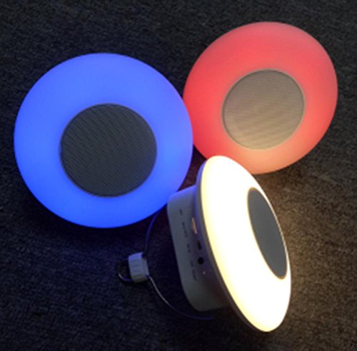 WY&WYNeben Lampe Multicolor dimmbare Nachtlicht, drahtlose Bluetooth-Lautsprecher Fernbedienung mit Wecker