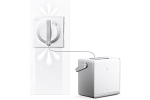 ECOVACS WINBOT W2 Pro Omni Robot Nettoyeur de vitres avec Station Multifonction, se Recharge Pendant Le Fonctionnement, buse à Triple Embout, système de Protection à 12 Niveaux