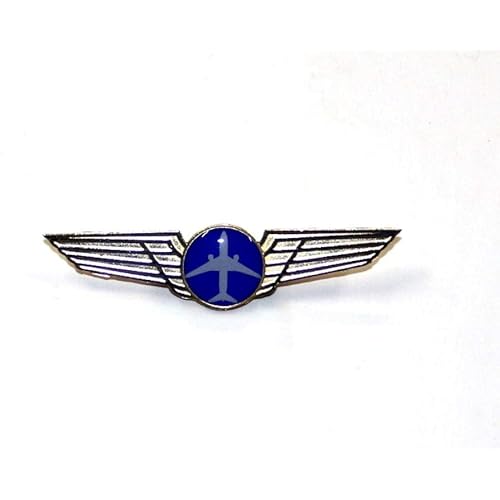 Pilot18 Blue Aircraft Uniform Wings Gold Electro-Plated Badge for Pilots