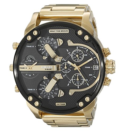 Hombre-reloj diesel MR Daddy 2.0 cronógrafo de cuarzo con revestimiento de acero DZ7333