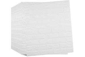 Snewvie 40Pcs 3D Tile Brick Wall Stickers Self-Adhesive Wallpaper PE Foam Panel 70×77cm Waterproof