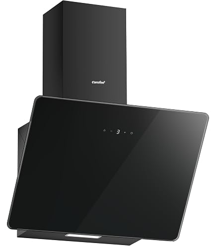 Hotte Décorative Murale FAURE FFV919Y - 90 Cm | Aspiration Périmétrale, Débit Max 600 M³/h | Silencieuse Avec Touche AirBreeze