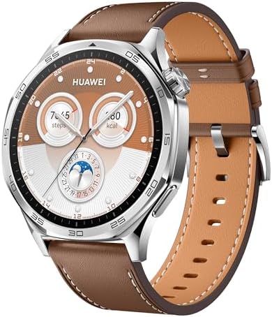 HUAWEI WATCH GT 5 46mm Smartwatch, Design Elegante, Nuova Modalità Corsa e Ciclismo, Monitoraggio della Salute, 14 Giorni di Durata della Batteria, iOS e Android, Marrone