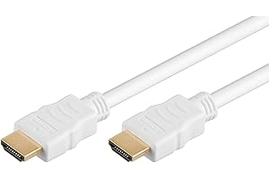 PremiumCord 4K High Speed ​​HDMI + Ethernet Kabel 0,5 m, Kompatibel mit Video 4K 2160p, FULL HD 1080p, Deep Color, 3D, ARC, HDR, 3x geschirmt, 10,2Gbps, vergoldete Anschlüsse, weiß