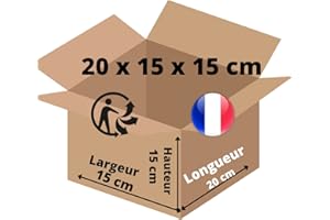 PARIS STOCK Lot de 30 Petits Carton Emballage expedition 20x15x15 cm pour vos petits envois Petit Format