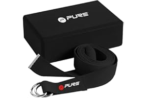 Pure2Improve - Yoga-Set Für Erwachsene, Yoga Block, Yoga Strap,