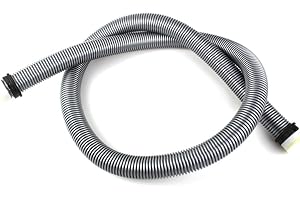 MOHMUS Premium Tuyau d'aspirateur adapté à tous les aspirateurs avec raccord 32 mm | Longueur : 1,80m | avec système de clic | Diamètre : 32 mm intérieur | Couleur : Argent | Tuyau universel - accessoires