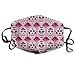Produktbild Pink Sugar Skull Art Face Mouth Mask Unisex Polyester Comfy Anti Dust Masks