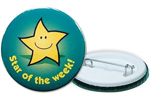 SUPERSTICKERS Sticker Factory Lot de 40 badges de récompense étoile 38 mm