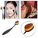 Tonsee Pro Cosmetic Makeup Face Powder Blusher Toothbrush Curve Foundation Brush (Black Toothbrush)