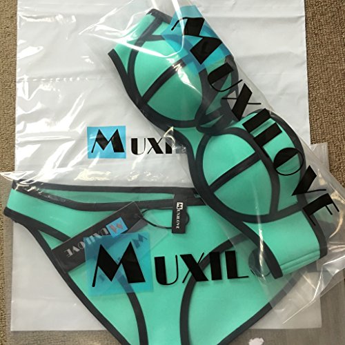 MUXILOVE Damen Blumen Triangel Sommer Neopren Bikini Beachwear Bademode - 3