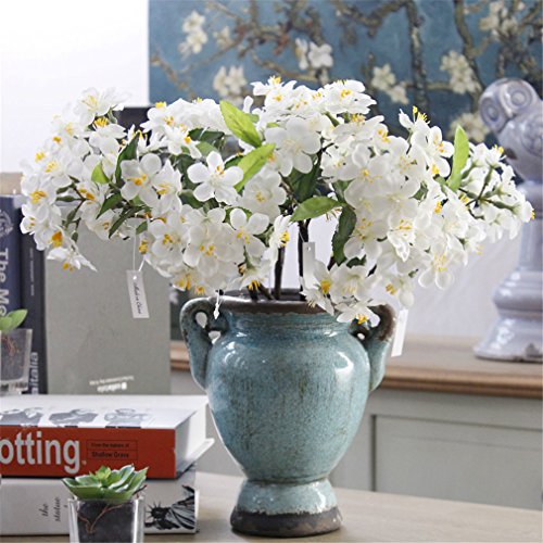 Cherry Blossom,Silk Flower,Artificial Flowers,Artificial Sakura,Wedding Home Office Party Hotel Restaurant Patio or Yard Decoration(10 Pcs)