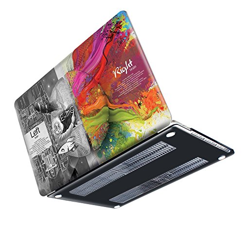 TwoL Plastik Hartschale H  lle f  r MacBook Pro 13 Zoll mit ohne Touch Bar 2016 2017 Freisetzung  Kreativ Gehirn 