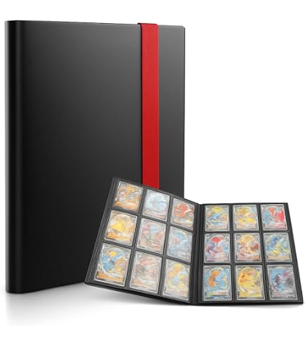 Album Porta Carte Da Collezione In Pelle PU, 50 Pagine, 400 Tasche, Con Cerniera E Maniglia, Per Carte Pokemon, Yu-Gi-Oh!, MTG, Regalo Per Bambini