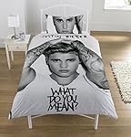 Justin Bieber "WDYM" Duvet Set, Polyester/Cotton, Multi-Colour, Single