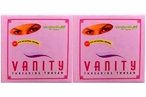 VARDHMAN Thread 2 Spool x 300m Eyebrow Threading Extra Soft Strong Anti Bacterial