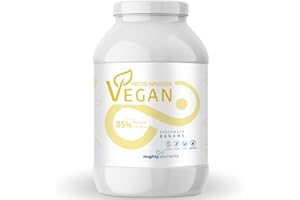 ‎MIGHTY ELEMENTS Mighty Elements Vegan Protein Banana 1 kg - 85% Vegetable Protein, 5K Protein Powder, Gluten-Free Protein Powder, Lactose & Milk Protein, Protein Shake, Muscle Building