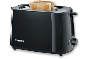 Severin AT 2287 Automatik-Toaster, 700W, Röstzeitelektronik, Krümelschublade, schwarz