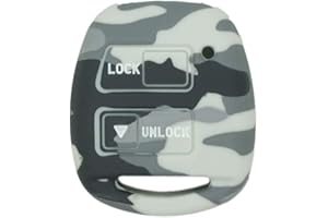 BROVACS Silicone Cover Protector Case Holder Skin Jacket Compatible with TOYOTA Camry Corolla RAV4 Prado LEXUS 2 Button Remote Key Fob CV2421 Camouflage Grey