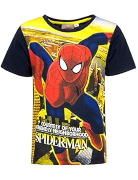 Marvel Spiderman T-Shirt für Kinder, original Lizenzware, schwarz, Gr. 98 - 128